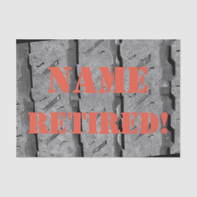 Papier Mousseline Tissu d'emballage cadeau de retraite personnalisé (Recto)