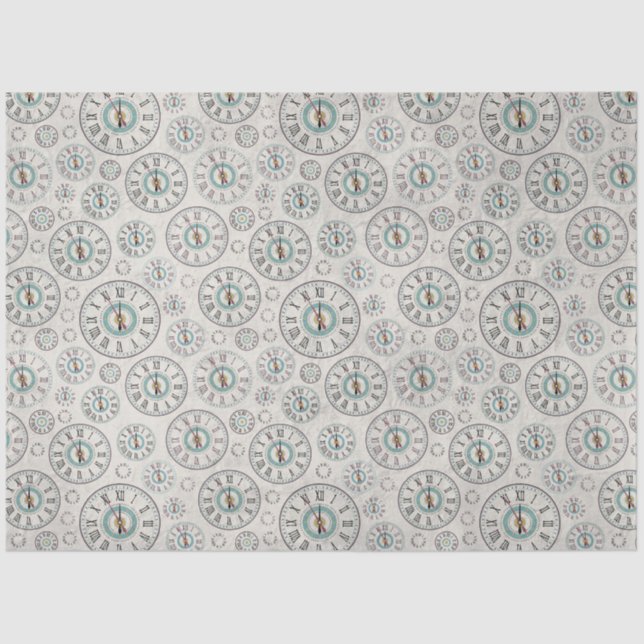 Papier Mousseline Tissu d'horloge (Recto)