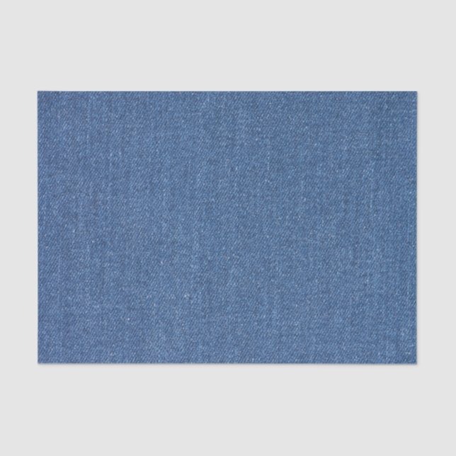 Papier Mousseline Tissu d'origine Mode bleue jean denim (Recto)