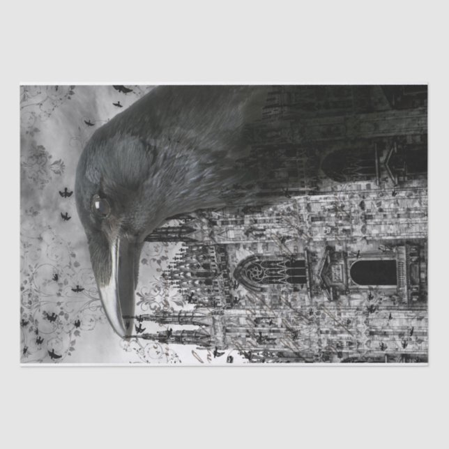 Papier Mousseline Tissu du collage de Raven (Recto)