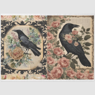 Papier Mousseline Tissu du corbeau