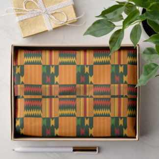 Papier Mousseline Tissu Kente motif africain Afrocentrique