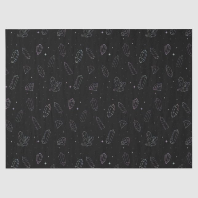 Papier Mousseline Tissu magique à motif holographique en cristal chi (Recto)