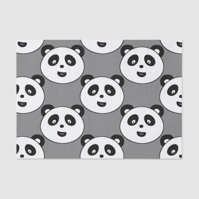 Papier Mousseline Tissu mignon de panda (Recto)