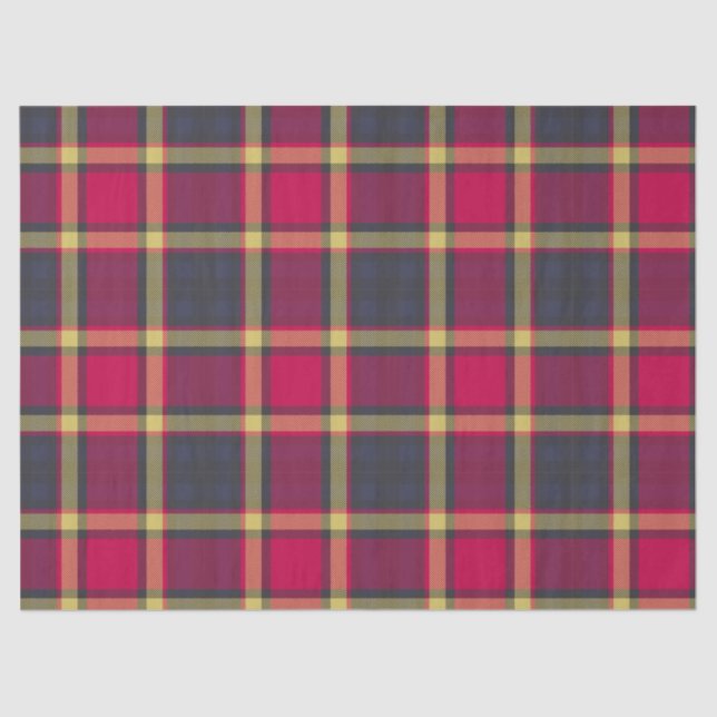 Papier Mousseline Tissu ou papier découpage - Tartan écossais (Recto)