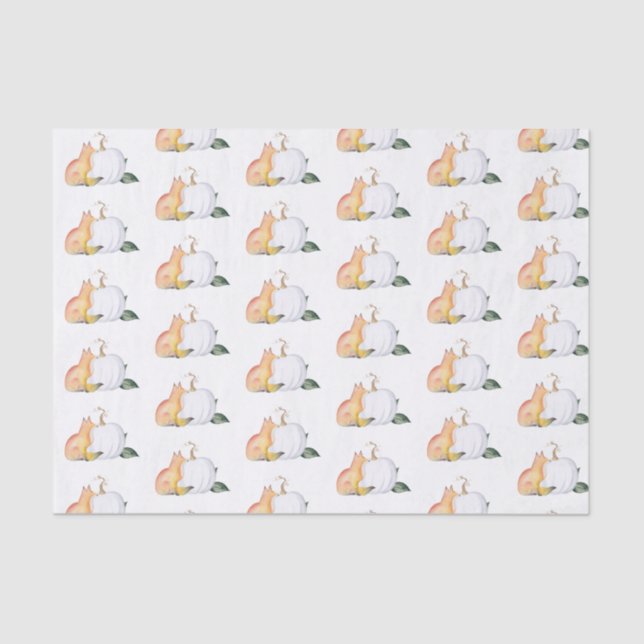 Papier Mousseline Tissu Papier Aquarelle Automne Motif bois (Recto)