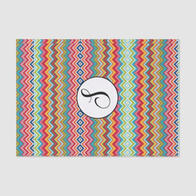 Papier Mousseline Tissu papier Chevron (Recto)