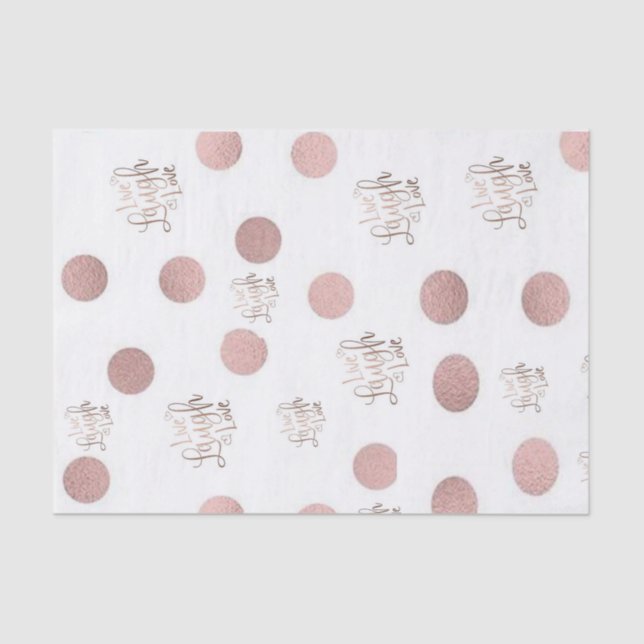 Papier Mousseline Tissu Papier Live Rire Amour (Recto)