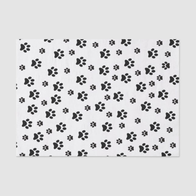 Papier Mousseline Tissu Papier Paw Chat Kitten Chien chiot (Recto)