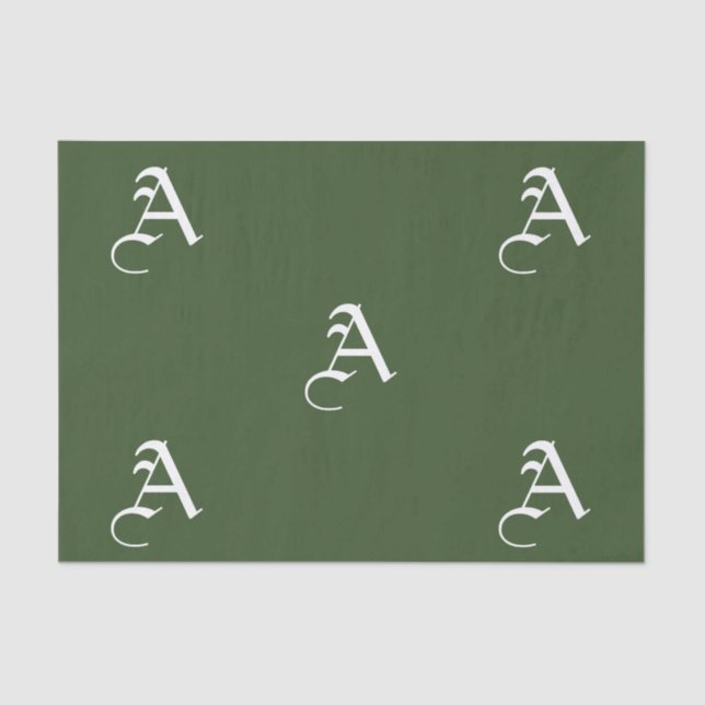 Papier Mousseline Tissu papier PERSONNALISÉ INITIAL (Recto)