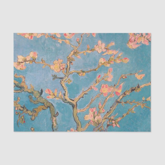 PAPIER MOUSSELINE TISSU PAPIER VAN GOGH ALMOND BLOSSOM (Recto)