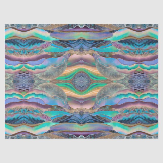 Papier Mousseline Tissu pour découpage Abalone Waves Craft (Recto)