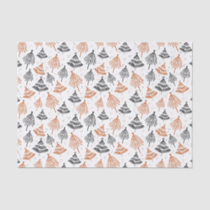 Papier Mousseline Tissue Paper (25 cm x 38 cm) - Christmas Trees