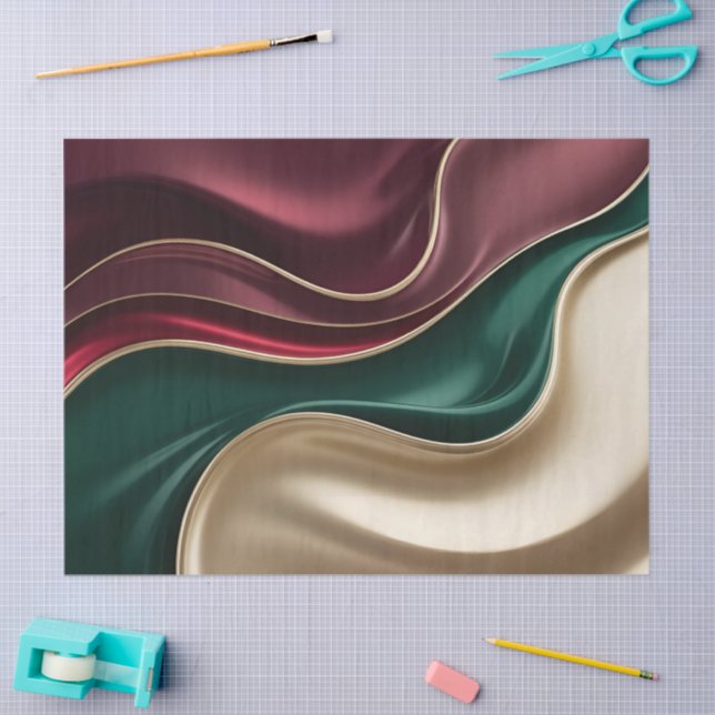 Papier Mousseline Tissue paper in stylish abstract graphic (Artisanat)
