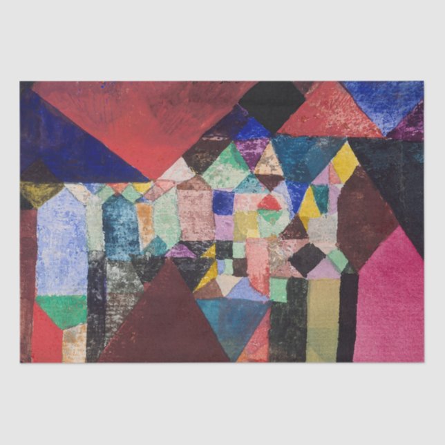 PAPIER MOUSSELINE TISSUE PAPER : PAUL KLEE : MUNICIPAL JEWEL (Recto)