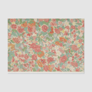 Papier Mousseline Tissue Paper William Morris Floral Orange