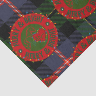 Papier Mousseline Tissue Paper with Merry & Bright Design