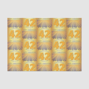 Papier Mousseline Tissus d'anniversaire 12 étapes Golden Ray 42 ans