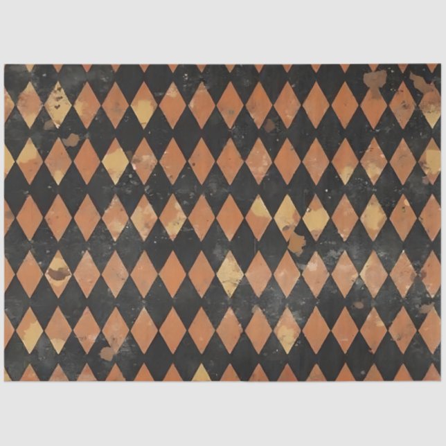 Papier Mousseline Tissus de l'arlequin d'automne pour le découpage (Recto)