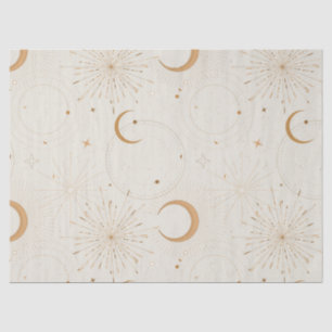 Papier Mousseline Tissus d'univers de lumière d'étoile de lune d'esp