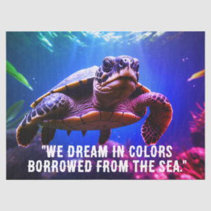 Papier Mousseline Tissus/papier de découpage de la tortue de mer