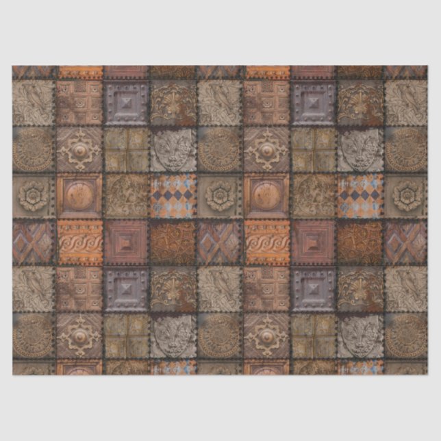 Papier Mousseline Tissus Vintages ou papier découpage (Recto)