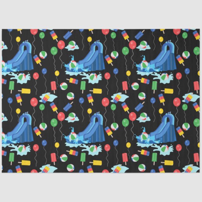 Papier Mousseline toboggan pour enfants Summer Boy Girl Fun (Recto)