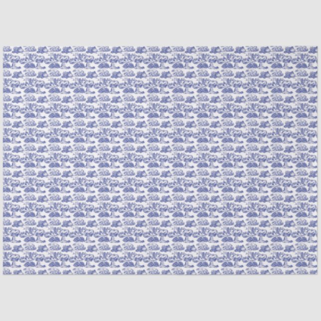 Papier Mousseline Toile bleu WHEATEN Terrier (Recto)