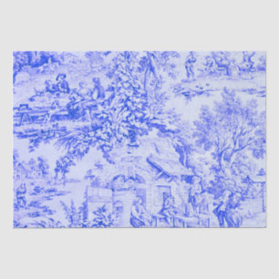 Papier Mousseline Toile Bleue Bleu Russe Style Découpage