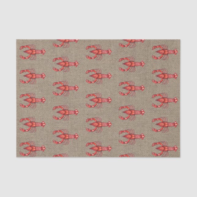 Papier Mousseline Toile de jute de Faux d'écrevisses d'aquarelle de (Recto)