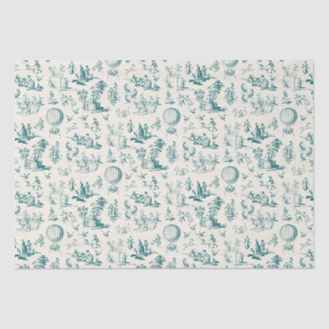 Papier Mousseline Toile du jouy (Recto)