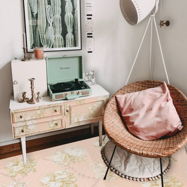 Papier Mousseline Toile Français Floral Bouquet Pink Or Ephemera (Créateur téléchargé)