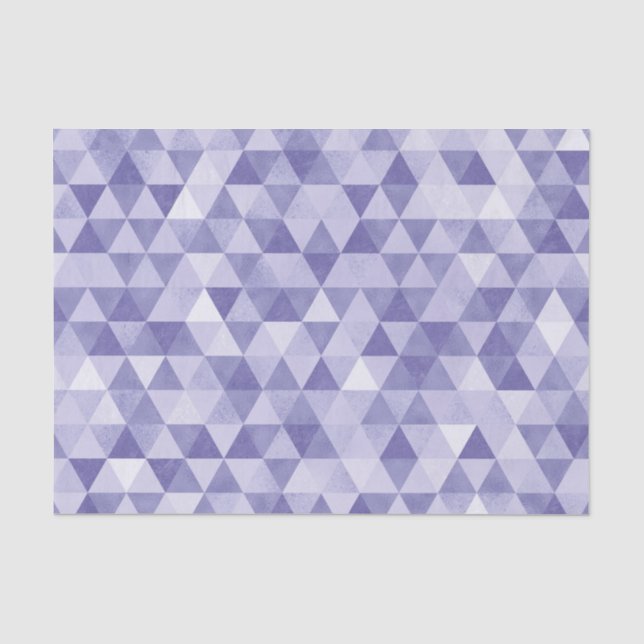 PAPIER MOUSSELINE TONS DE MOTIFS TRIANGLE PURPLE (Recto)