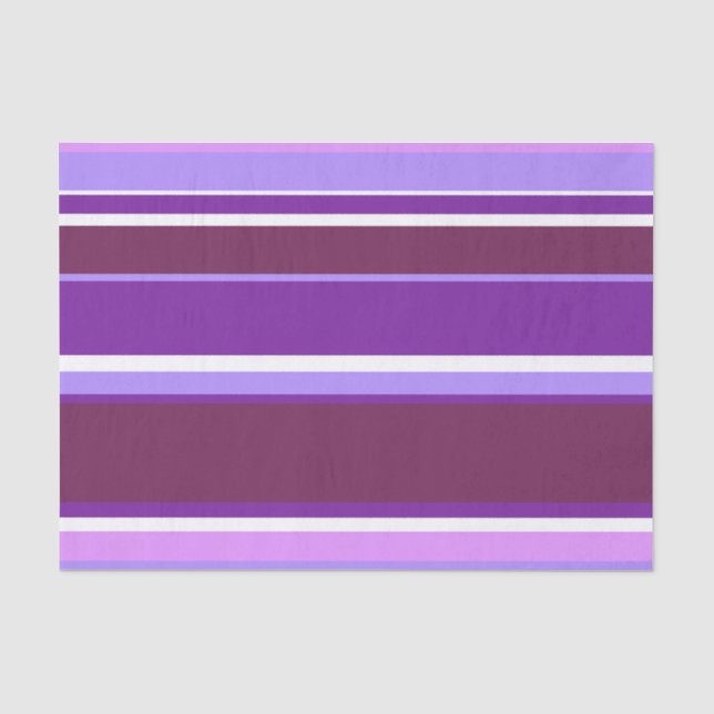 Papier Mousseline Tons de rayures violettes (Recto)