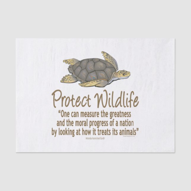 Papier Mousseline Tortue de mer (Recto)