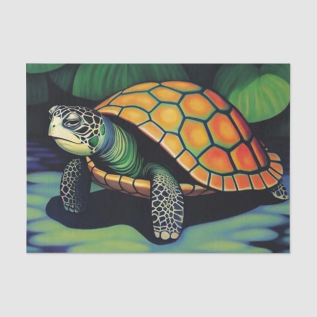 Papier Mousseline Tortue de mer (Recto)