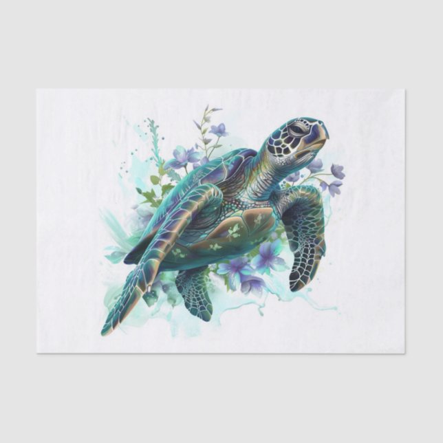Papier Mousseline Tortue de mer12 (Recto)