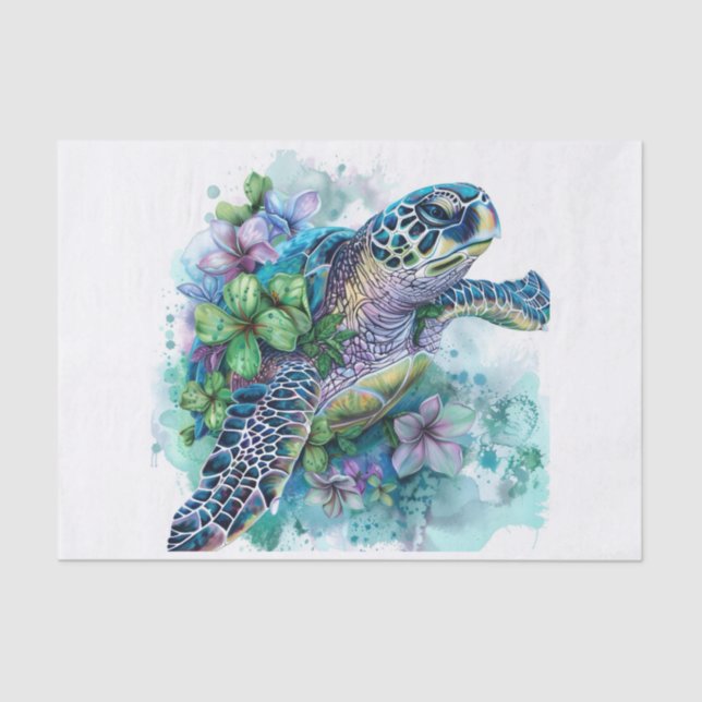 Papier Mousseline Tortue de mer3 (Recto)