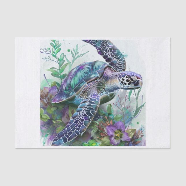 Papier Mousseline Tortue de mer4 (Recto)