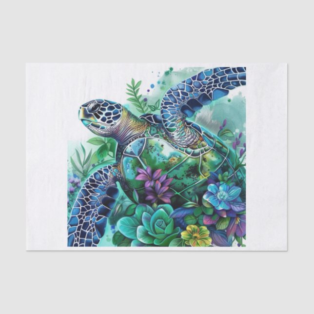 Papier Mousseline Tortue marine2 (Recto)