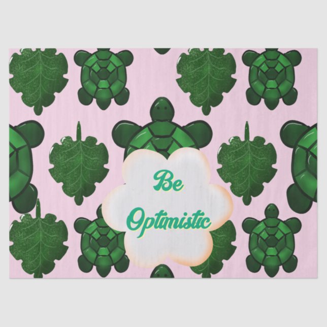 Papier Mousseline Tortue Mignonne Motif Sans Couture, Tropical  (Recto)