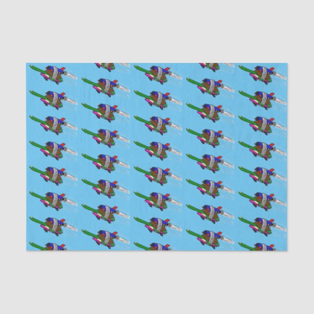 Papier Mousseline Tortue volante (Recto)