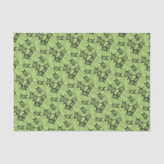 Papier Mousseline Tortues marines sur vert