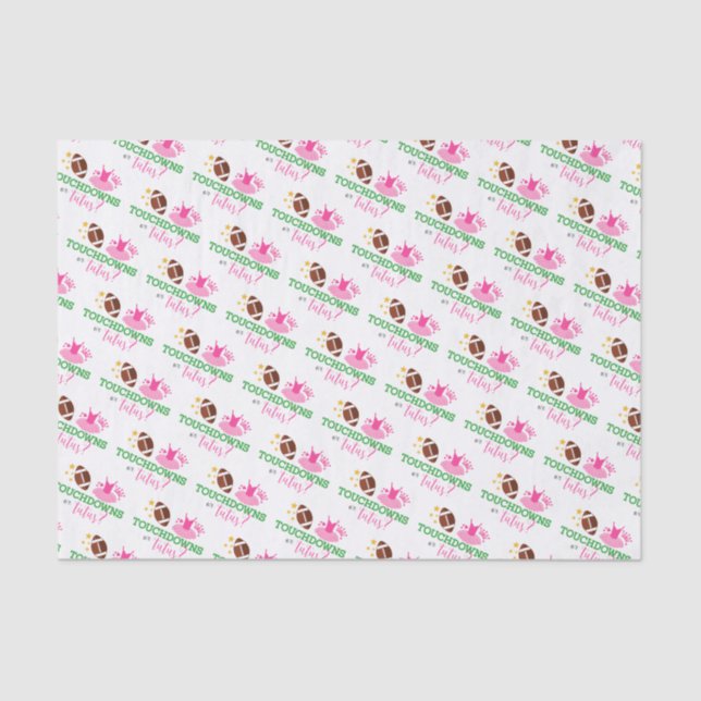 Papier Mousseline Touchdowns ou Tutus Genre Reveal Party (Recto)