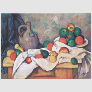 Papier Mousseline Toujours la vie avec les fruits, Paul Cezanne