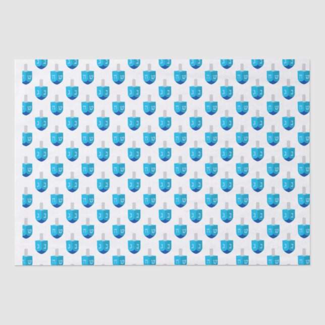 Papier Mousseline Toupie de Hanoukka  (Recto)