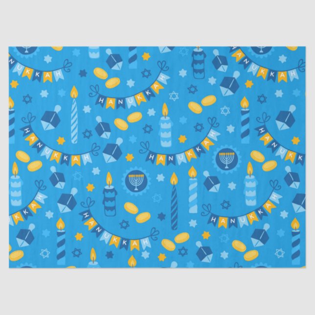 Papier Mousseline Toupies de Hanouka (Recto)