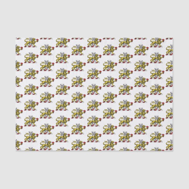 Papier Mousseline Tour Lion Fleur de Lis Crest Emblem C (Recto)