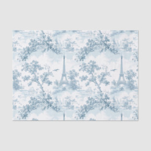 Papier Mousseline Tour Toile de Jouy Eiffel Chinoiserie parisienne