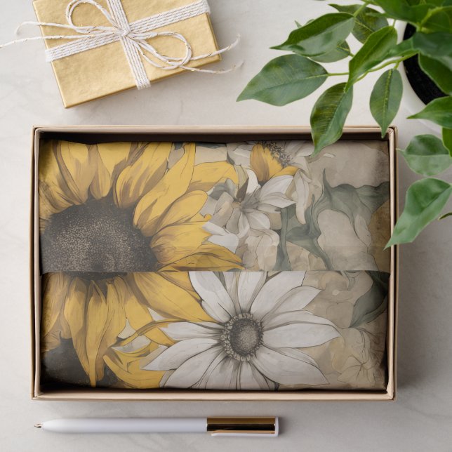 Papier Mousseline Tournesol (Cadeau)